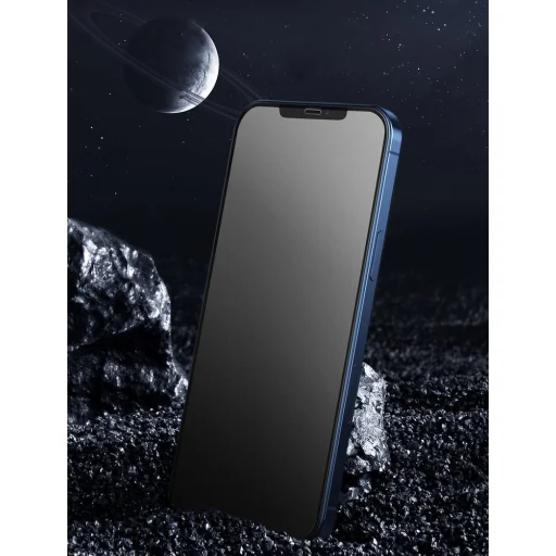 iPhone 12/ 12 Pro Baseus 2x 0.25 mm Frosted kijelzővédő fekete üvegfólia (SGAPIPH61P-KM01) - 9