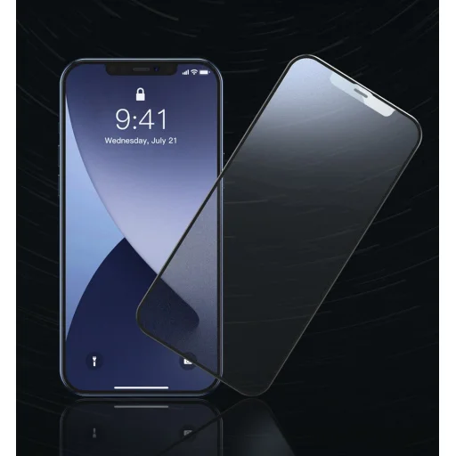 iPhone 12/ 12 Pro Baseus 2x 0.25 mm Frosted kijelzővédő fekete üvegfólia (SGAPIPH61P-KM01) - 10