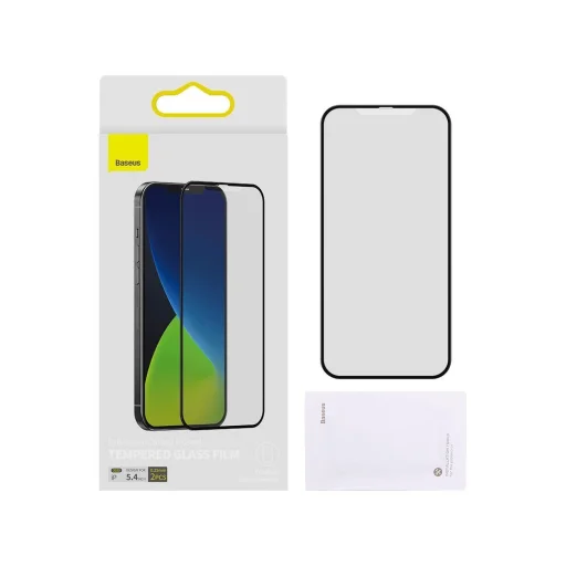 iPhone 12/ 12 Pro Baseus 2x 0.25 mm Frosted kijelzővédő fekete üvegfólia (SGAPIPH61P-KM01) - 5
