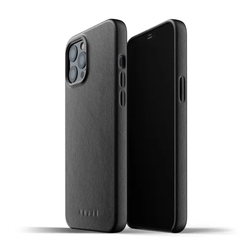 iPhone 12 Pro MAX Mujjo Valódi bőr tok fekete - 1