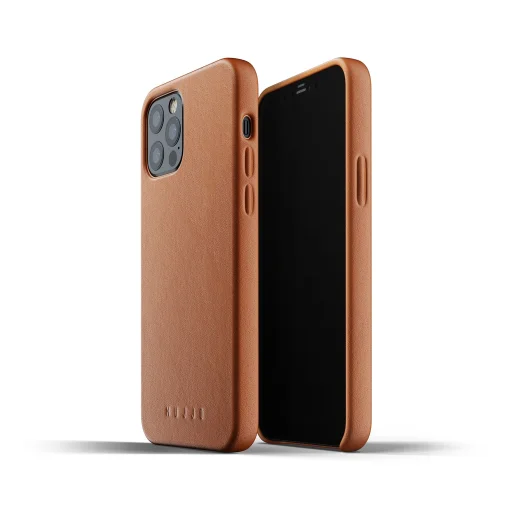 Mujjo Valódi bőr tok iPhone 12/ 12 Pro barna - 1