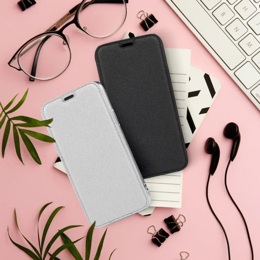 Forcell Electro fliptok iPhone 12/ 12 Pro ezüst - 4