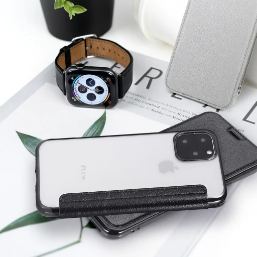 iPhone 12 Pro MAX Forcell Electro fliptok fekete - 4