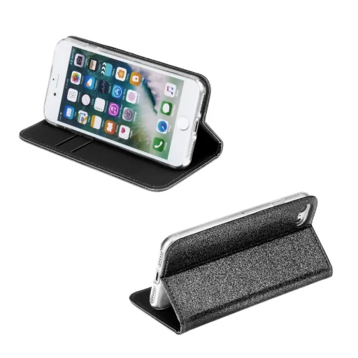 iPhone 12/ 12 Pro Forcell Shinning fliptok fekete - 2