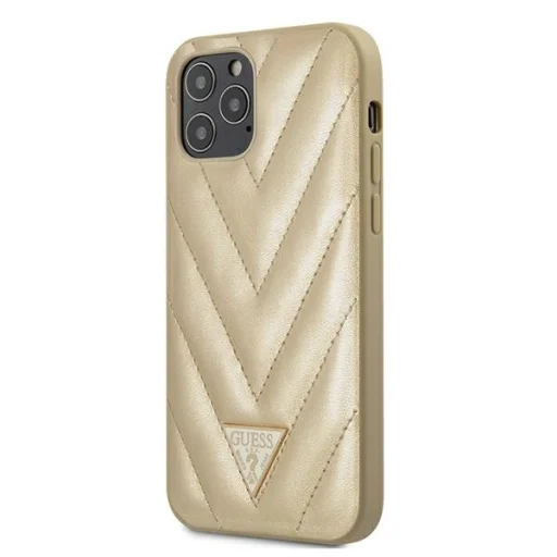 Guess V-Quilted GUHCP12MPUVQTMLBE iPhone 12/ 12 Pro arany - 1