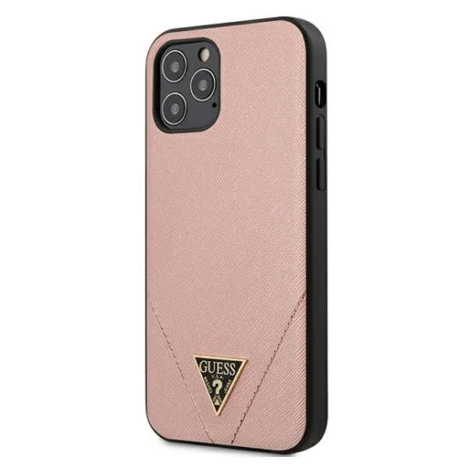Guess Saffiano V Stitch GUHCP12MVSATMLPI iPhone 12/ 12 Pro pink - 1