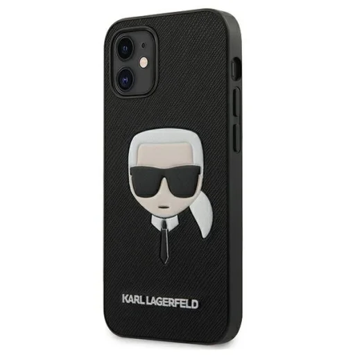 Karl Lagerfeld KLHCP12MSAKHBK Saffiano Head tok iPhone 12/ 12 Pro fekete - 2