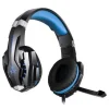 Gaming Headset LED V9, fejhallgató mikrofonnal fekete/kék thumbnail