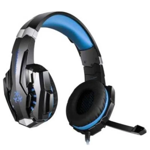 Gaming Headset LED V9, fejhallgató mikrofonnal fekete/kék - 2
