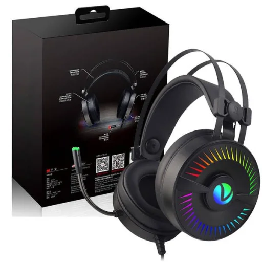 Gaming Stereo Headset LED PC2 G500, fejhallgató mikrofonnal fekete/RGB - 3