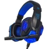 Gaming Headset LED V8, fejhallgató mikrofonnal fekete/kék thumbnail