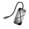 Hoco HB16 Easy Expand 6 in 1 Type-C HUB adapter 3xUSB 3.0/ HDMI/ Type-C PD/ RJ45 csatlakozók szürke thumbnail