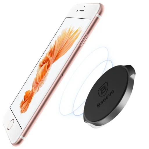 Baseus Small Ears Öntapadós mágneses autós telefontartó fekete (SUER-C01) - 1