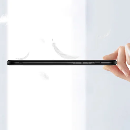 Gradient 9H üveghátlapú tok szilikon kerettel Samsung A41 fekete/kék - 11