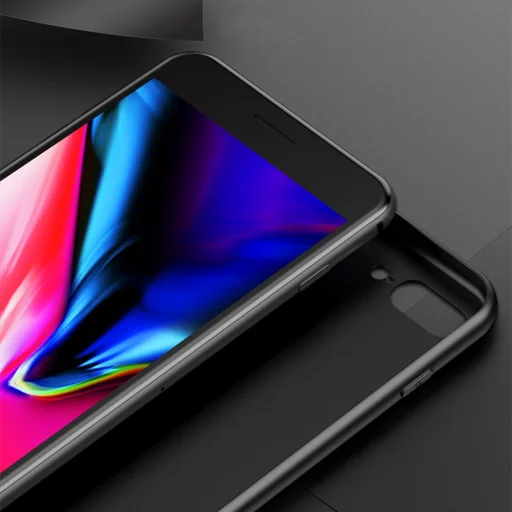 Gradient 9H üveghátlapú tok szilikon kerettel Samsung A41 fekete/kék - 14
