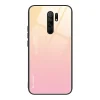 Gradient 9H üveghátlapú tok szilikon kerettel Xiaomi Redmi 9 pink thumbnail