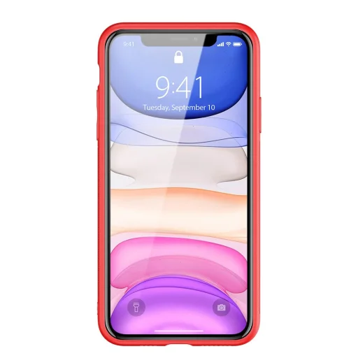 Dux Ducis Yolo TPU és PU bőr tok iPhone 11 piros - 14