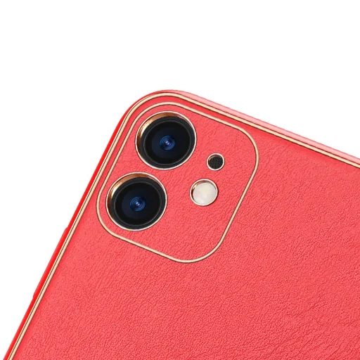Dux Ducis Yolo TPU és PU bőr tok iPhone 11 piros - 4
