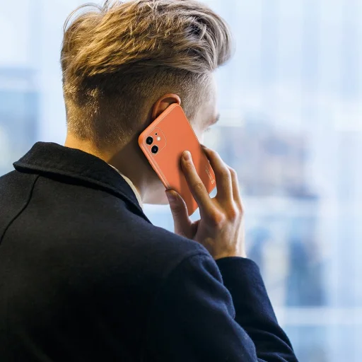 Dux Ducis Yolo TPU és PU bőr tok iPhone 11 narancssárga - 10