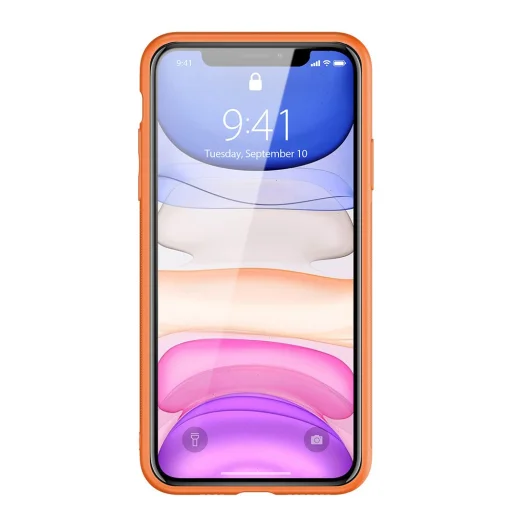 Dux Ducis Yolo TPU és PU bőr tok iPhone 11 narancssárga - 14