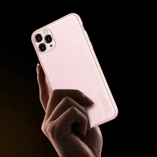 Dux Ducis Yolo TPU és PU bőr tok iPhone 11 Pro pink - 5