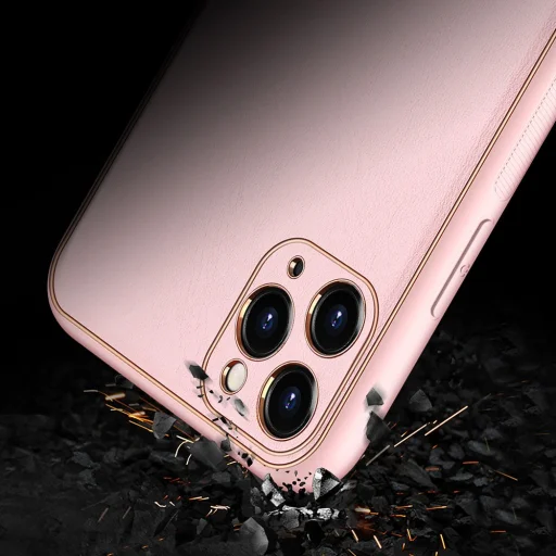 Dux Ducis Yolo TPU és PU bőr tok iPhone 11 Pro pink - 8