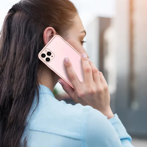 Dux Ducis Yolo TPU és PU bőr tok iPhone 11 Pro pink - 10