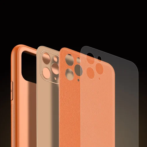 Dux Ducis Yolo TPU és PU bőr tok iPhone 11 Pro narancssárga - 7