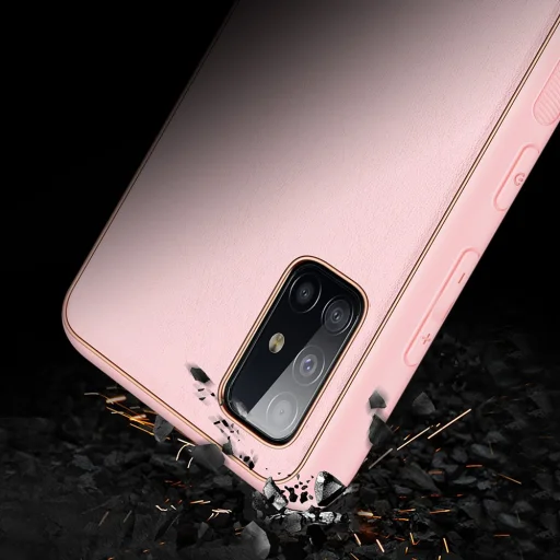 Dux Ducis Yolo TPU és PU bőr tok Samsung A71 pink - 10