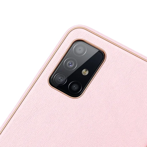Dux Ducis Yolo TPU és PU bőr tok Samsung A71 pink - 4