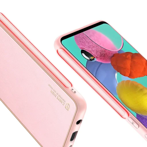 Dux Ducis Yolo TPU és PU bőr tok Samsung A71 pink - 5