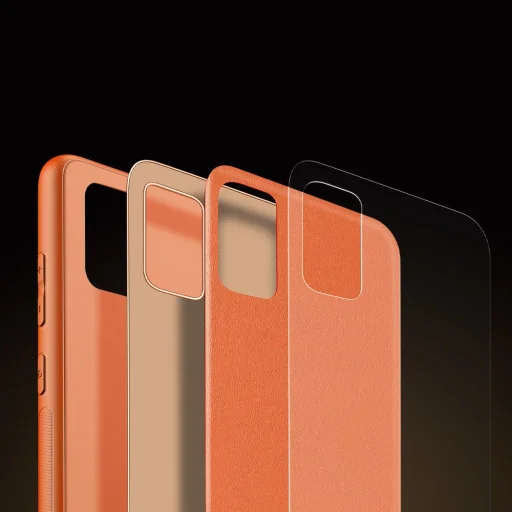 Dux Ducis Yolo TPU és PU bőr tok Samsung A71 narancssárga - 7