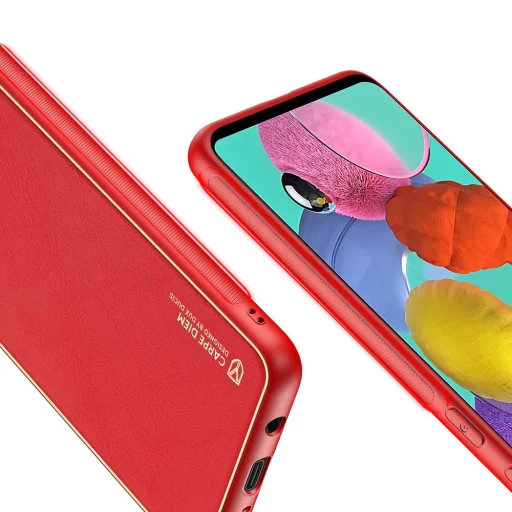 Dux Ducis Yolo TPU és PU bőr tok Samsung A51 piros - 5