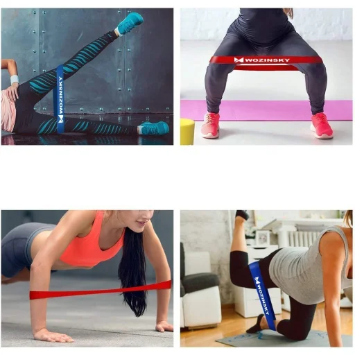 Wozinsky Otthoni edzéshez használható gumi Fitnesz szalag, edzőszalag (WRBS5-01) - 6