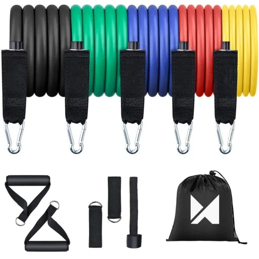 Wozinsky 5x otthoni edzéshez használható gumiszalag, edzőszalag hordtáskával (WRTS5-01) - 1