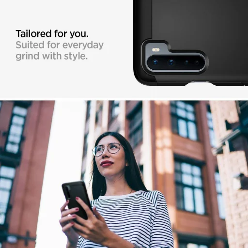 OnePLus Nord Spigen Tough Armor tok kihajtható támasszal fekete (ACS02035) - 10