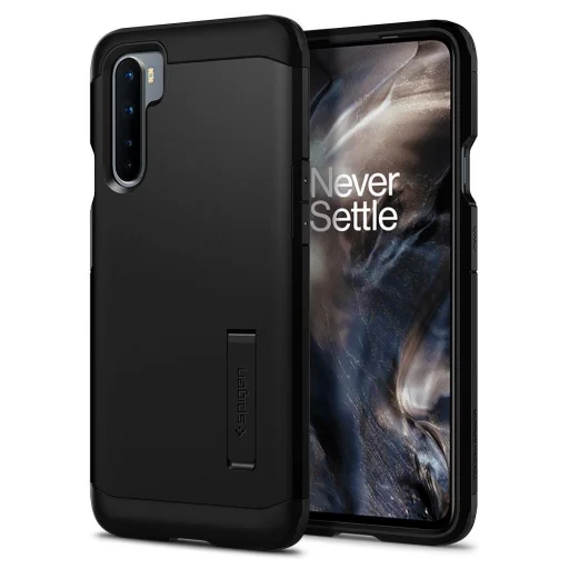 OnePLus Nord Spigen Tough Armor tok kihajtható támasszal fekete (ACS02035) - 1