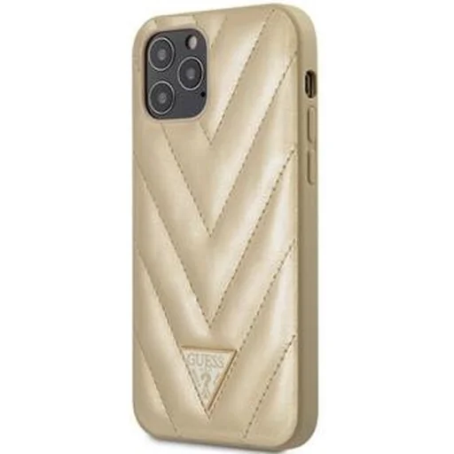 iPhone 12 Pro Max Guess V-Quilted GUHCP12LPUVQTMLBE arany - 1