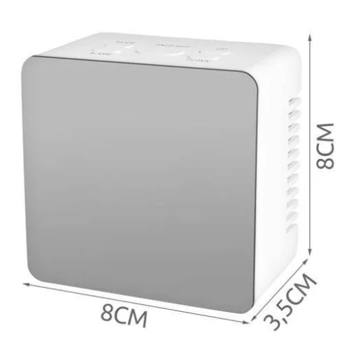 Tükrös digitális 4in1 ébresztőóra fehér - 1