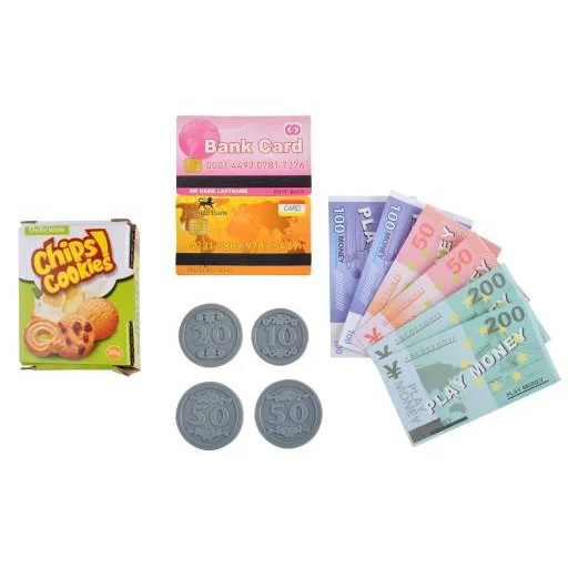 Játék gyerek pénztárgép, csipogóval pink színben - 2