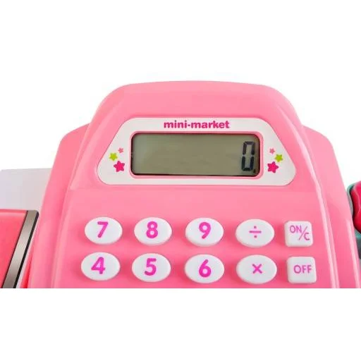 Játék gyerek pénztárgép, csipogóval pink színben - 4