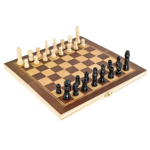 Klasszikus fa sakktábla tároló dobozzal - 5