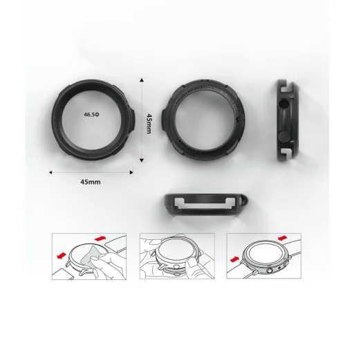 Ringke Air Sports gél TPU tok Samsung Galaxy Watch 3 41mm fekete - 9