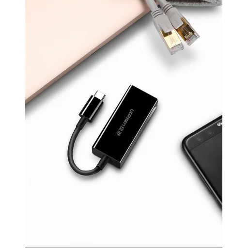 Ugreen USB Type C 1000Mbps Gigabit külső hálózati adapter fekete (50307) - 7
