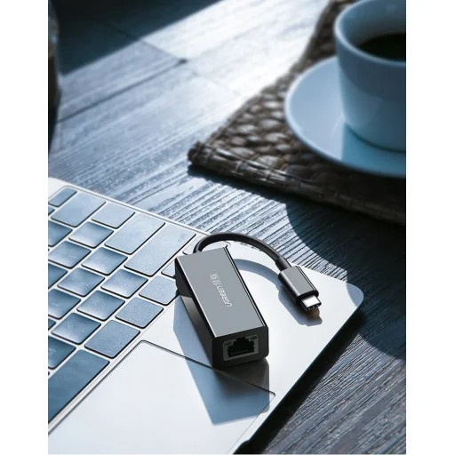Ugreen USB Type C 1000Mbps Gigabit külső hálózati adapter fekete (50307) - 10