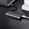 Ugreen USB Type-C HUB 3x USB 3.0 / SD és micro SD kártyaolvasó / RJ45 1000Mbps hálózati adapter / HDMI szürke (50538) thumbnail