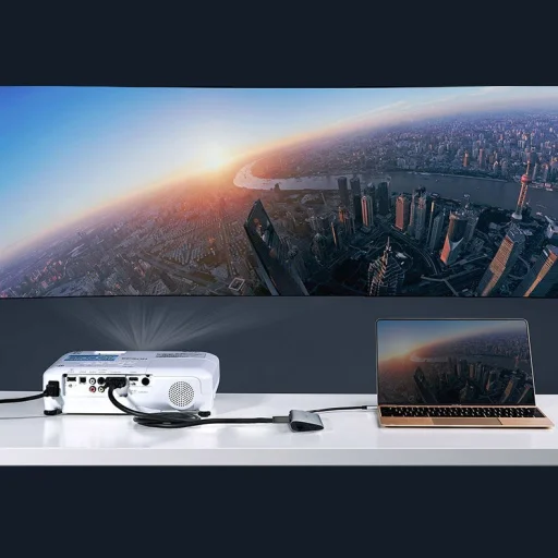 Ugreen USB Type-C HUB 3x USB 3.0 / SD és micro SD kártyaolvasó / RJ45 1000Mbps hálózati adapter / HDMI szürke (50538) - 7