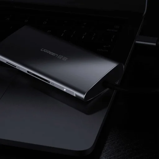 Ugreen USB Type-C HUB 3x USB 3.0 / SD és micro SD kártyaolvasó / RJ45 1000Mbps hálózati adapter / HDMI szürke (50538) - 13