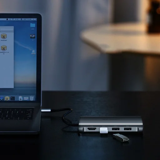 Ugreen USB Type-C HUB 3x USB 3.0 / SD és micro SD kártyaolvasó / RJ45 1000Mbps hálózati adapter / HDMI szürke (50538) - 14