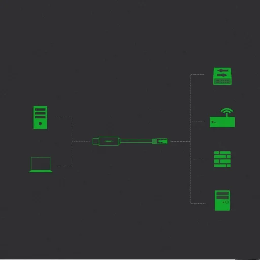 Ugreen USB Type-C - RJ45 (LAN) lapos kábel 1,5m fekete (80186 CM204) - 4